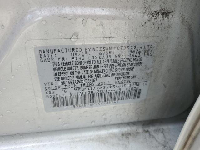 2019 NISSAN SENTRA S 3N1AB7AP4KY338967