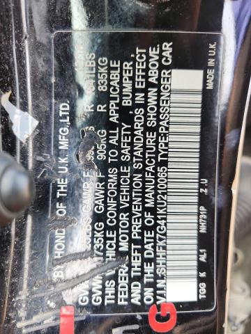 2019 HONDA CIVIC SPOR SHHFK7G41KU210065