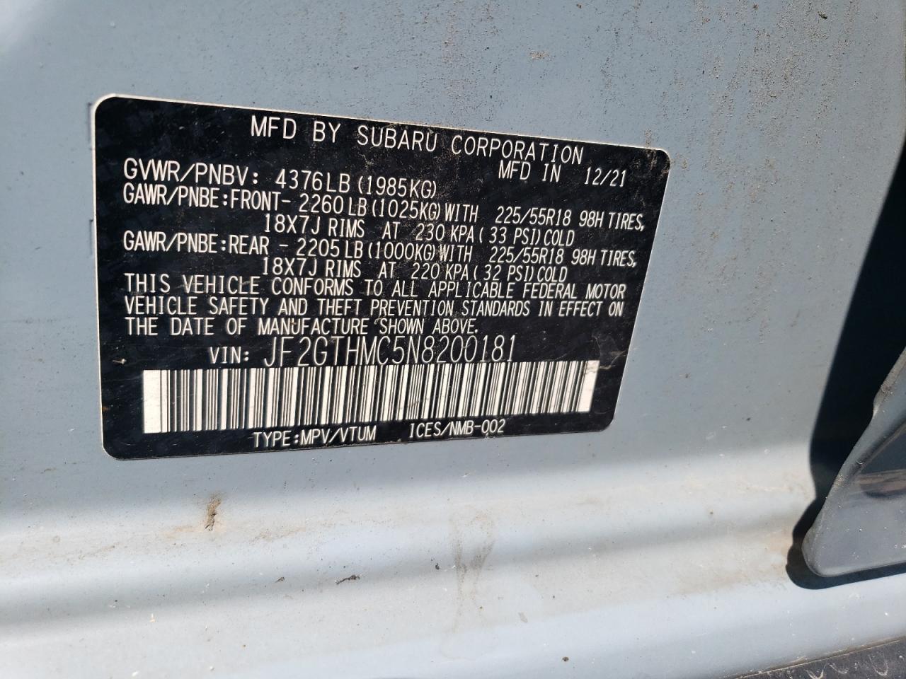 SUBARU CROSSTREK LIMITED