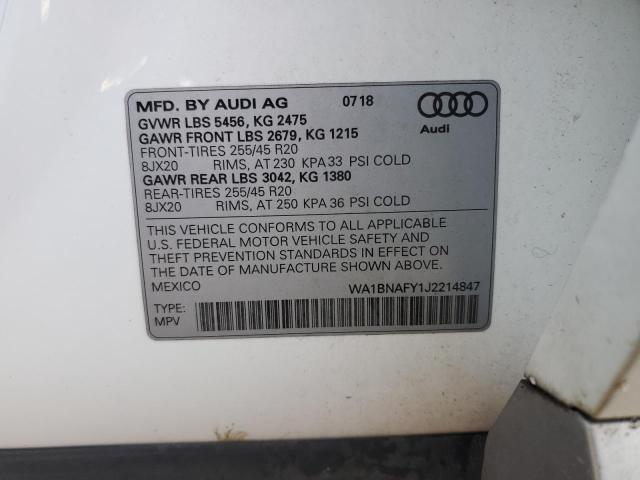 2018 AUDI Q5 PREMIUM PLUS WA1BNAFY1J2214847