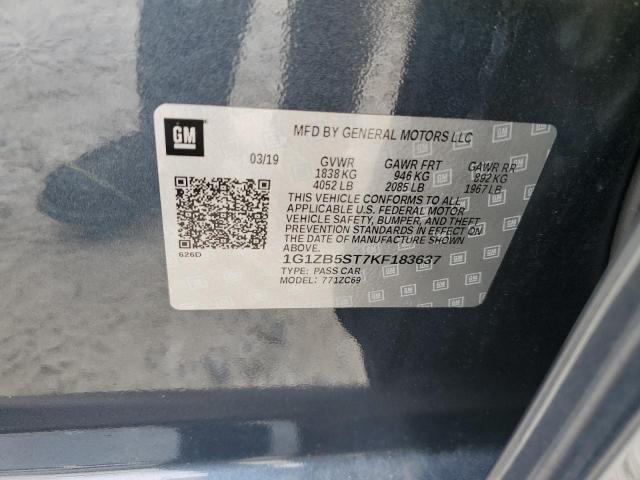 2019 CHEVROLET MALIBU LS 1G1ZB5ST7KF183637