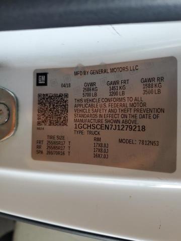 2018 CHEVROLET COLORADO L - 1GCHSCEN7J1279218