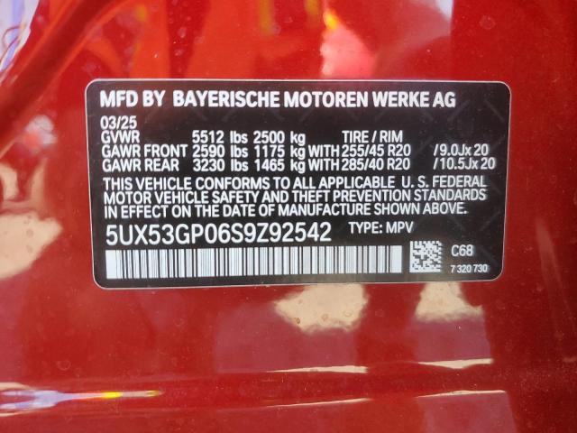 2025 BMW X3 30 XDRI 5UX53GP06S9Z92542