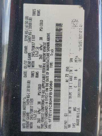 2017 FORD F150 SUPER 1FTEW1C80HFB12060