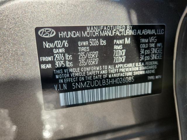 2017 HYUNDAI SANTA FE S - 5NMZUDLB3HH026085
