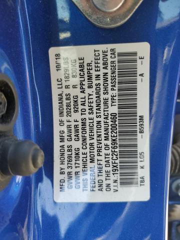 2019 HONDA CIVIC LX 19XFC2F69KE200460