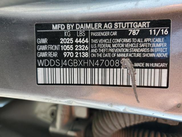 2017 MERCEDES-BENZ CLA 250 4MATIC WDDSJ4GBXHN470089