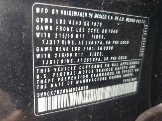 2022 VOLKSWAGEN TAOS S - 3VVCX7B26NM084959