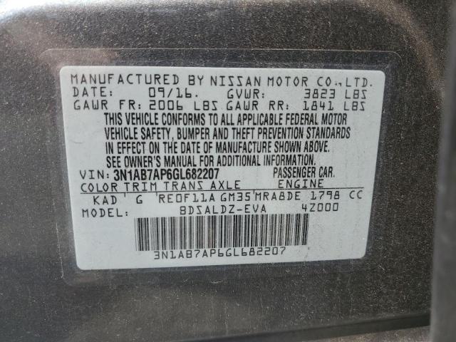 2016 NISSAN SENTRA S - 3N1AB7AP6GL682207