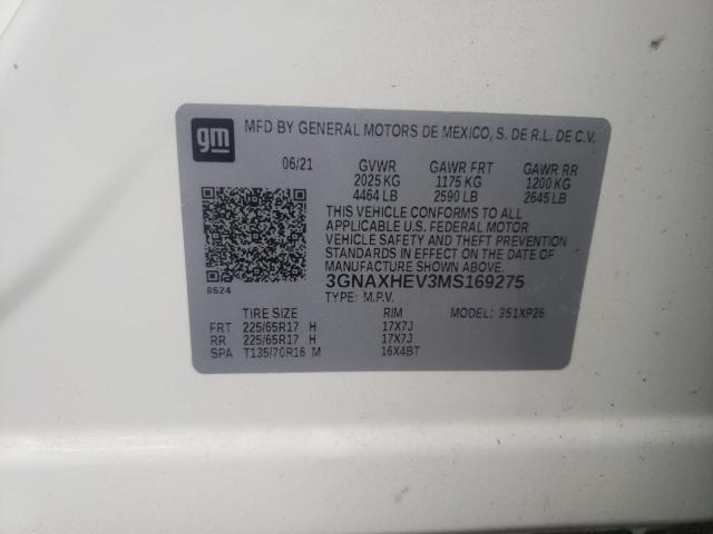2021 CHEVROLET EQUINOX LS - 3GNAXHEV3MS169275