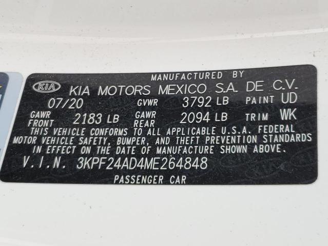 2021 KIA FORTE FE 3KPF24AD4ME264848