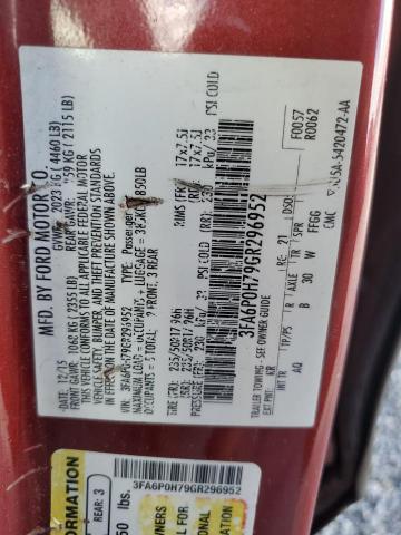 2016 FORD FUSION SE 3FA6P0H79GR296952