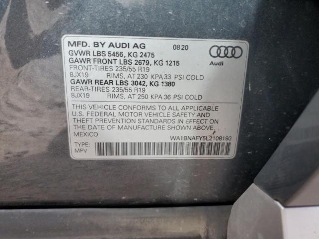 2020 AUDI Q5 PREMIUM WA1BNAFY5L2108193