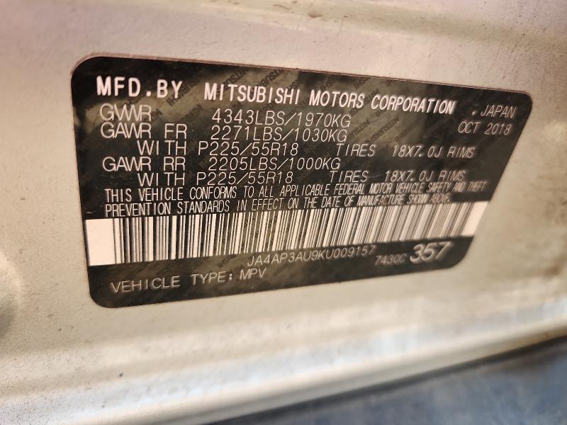 2019 MITSUBISHI OUTLANDER #3279801301