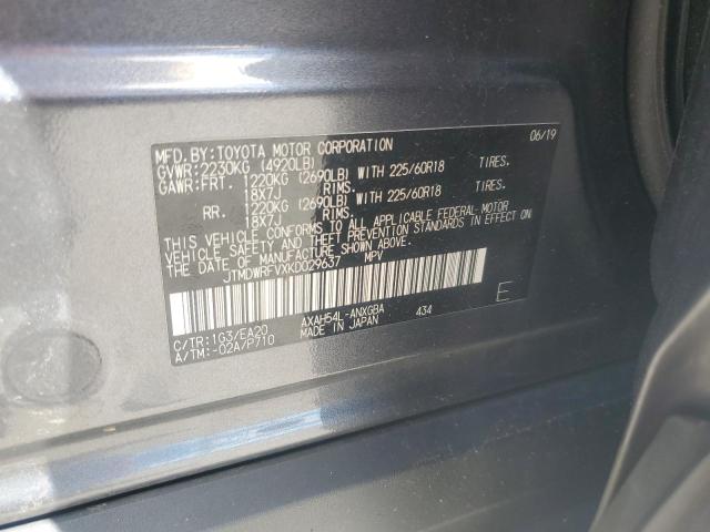 2019 TOYOTA RAV4 LIMIT JTMDWRFVXKD029637