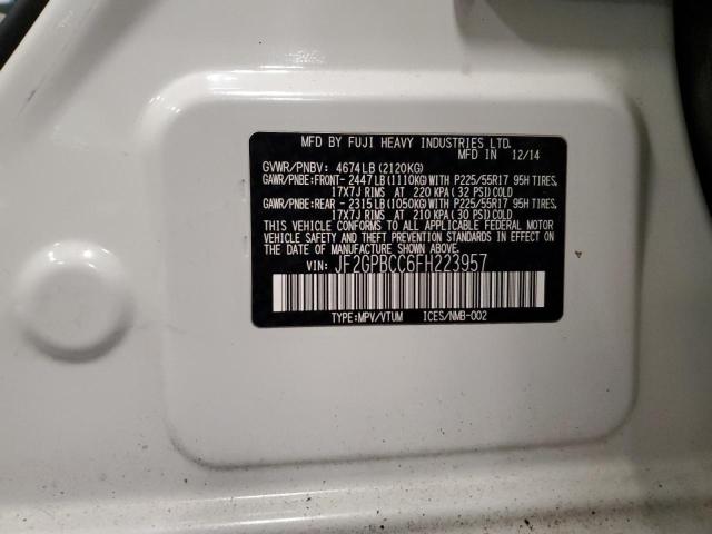 2015 SUBARU XV CROSSTR JF2GPBCC6FH223957