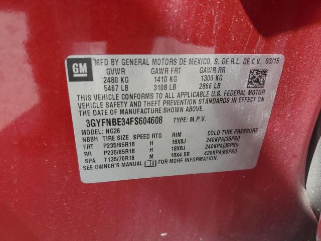 2015 CADILLAC SRX LUXURY 3GYFNBE34FS604608