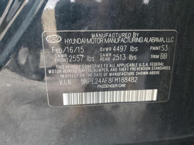 2015 HYUNDAI SONATA SE 5NPE24AF8FH188482