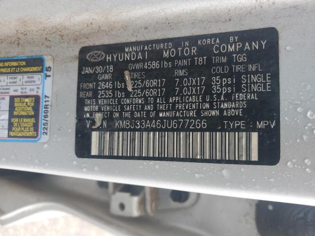 2018 HYUNDAI TUCSON SEL - KM8J33A46JU677266