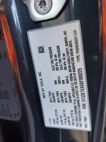 2025 TESLA MODEL 3 5YJ3E1EA5SF900225