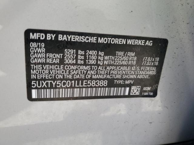 2020 BMW X3 XDRIVE3 5UXTY5C01LLE58388