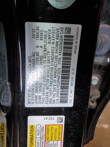 2023 HONDA CIVIC SI 2HGFE1E53PH473078