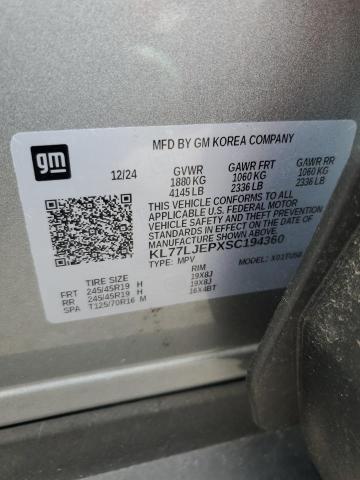 2025 CHEVROLET TRAX 2RS KL77LJEPXSC194360