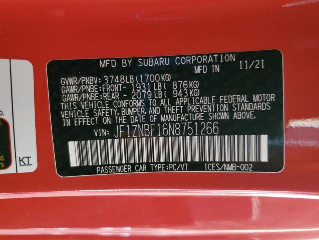 2022 TOYOTA GR 86 PREM JF1ZNBF16N8751266