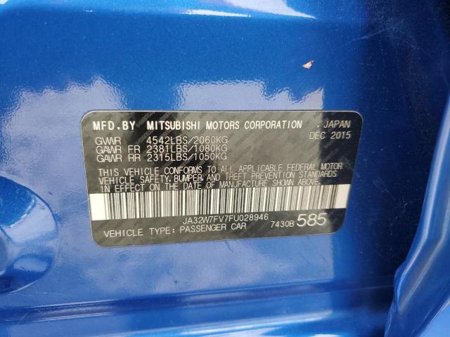 2015 MITSUBISHI LANCER EVOLUTION JA32W7FV7FU028946