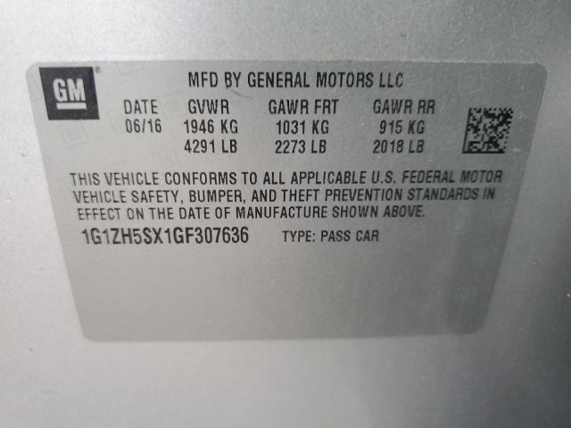 2016 CHEVROLET MALIBU PRE - 1G1ZH5SX1GF307636