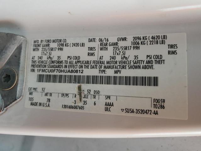 2017 FORD ESCAPE S - 1FMCU0F70HUA80812