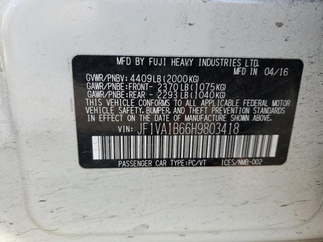 2017 SUBARU WRX JF1VA1B66H9803418