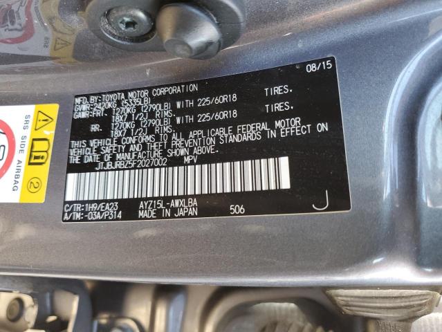 2015 LEXUS NX 300H JTJBJRBZ5F2027002