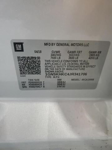 2018 CHEVROLET SUBURBAN K1500 LT - 1GNSKHKC4JR341706