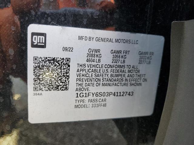 2023 CHEVROLET BOLT EUV L 1G1FY6S03P4112743