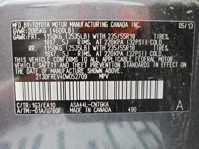 2013 TOYOTA RAV4 LIMIT - 2T3DFREV4DW052709