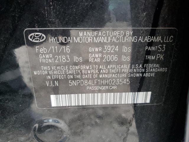 2017 HYUNDAI ELANTRA SE 5NPD84LF1HH023545