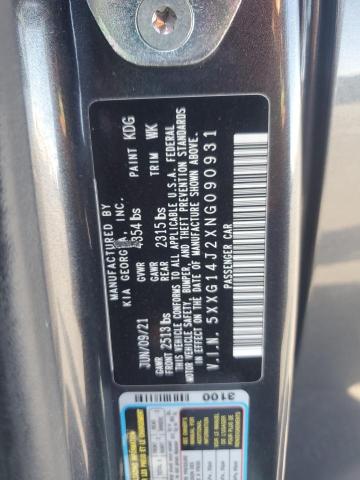 2022 KIA K5 LXS 5XXG14J2XNG090931