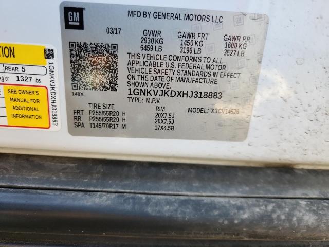 2017 CHEVROLET TRAVERSE P 1GNKVJKDXHJ318883