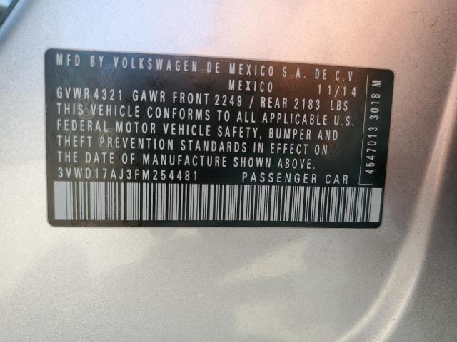 2015 VOLKSWAGEN JETTA SE 3VWD17AJ3FM254481