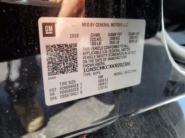 2019 CHEVROLET SUBURBAN C 1GNSCHKCXKR202386