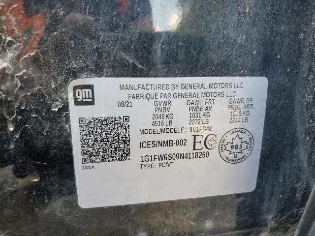 2022 CHEVROLET BOLT EV 1L 1G1FW6S09N4118260