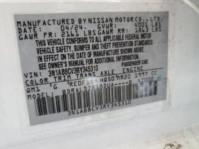 2024 NISSAN SENTRA SV 3N1AB8CV3RY345310