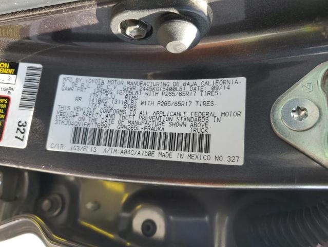 2015 TOYOTA TACOMA DOU 3TMJU4GN1FM176997