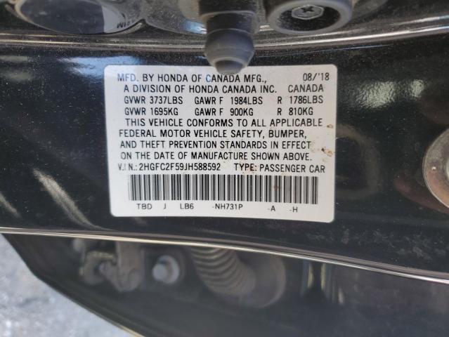 2018 HONDA CIVIC LX 2HGFC2F59JH588592