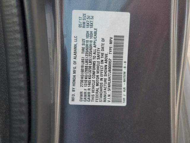 2018 HONDA ODYSSEY EX 5FNRL6H77JB008957