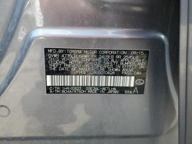 2016 LEXUS IS 350 JTHCE1D28G5010626