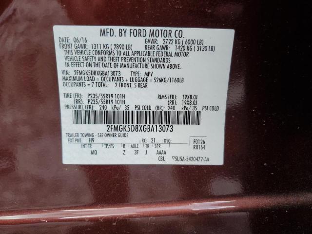 2016 FORD FLEX LIMITED 2FMGK5D8XGBA13073