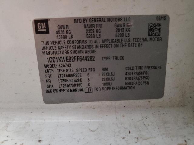 2015 CHEVROLET SILVERADO K2500 HEAVY DUTY LTZ 1GC1KWE82FF644282