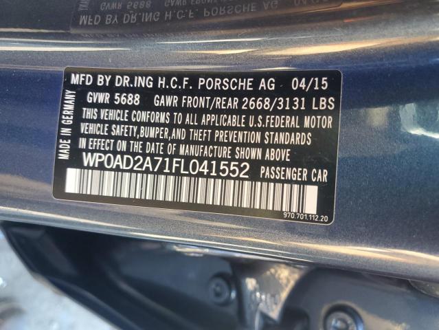 2015 PORSCHE PANAMERA SE HYBRID WP0AD2A71FL041552